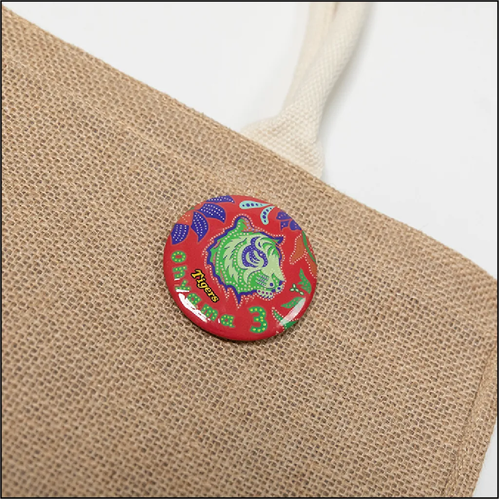 シークレット バティック風 立体缶バッジ (全12種)