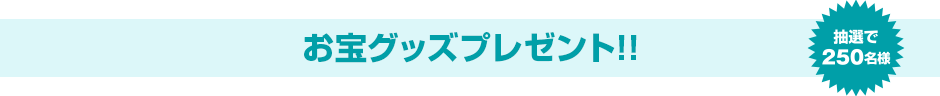 お宝グッズプレゼント